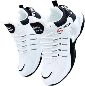Men's Lace-up Sneakers, Shoes Athletic Shoes, Shock Absorbing and Breathable Shoes for Running Basketball Workout Gym
