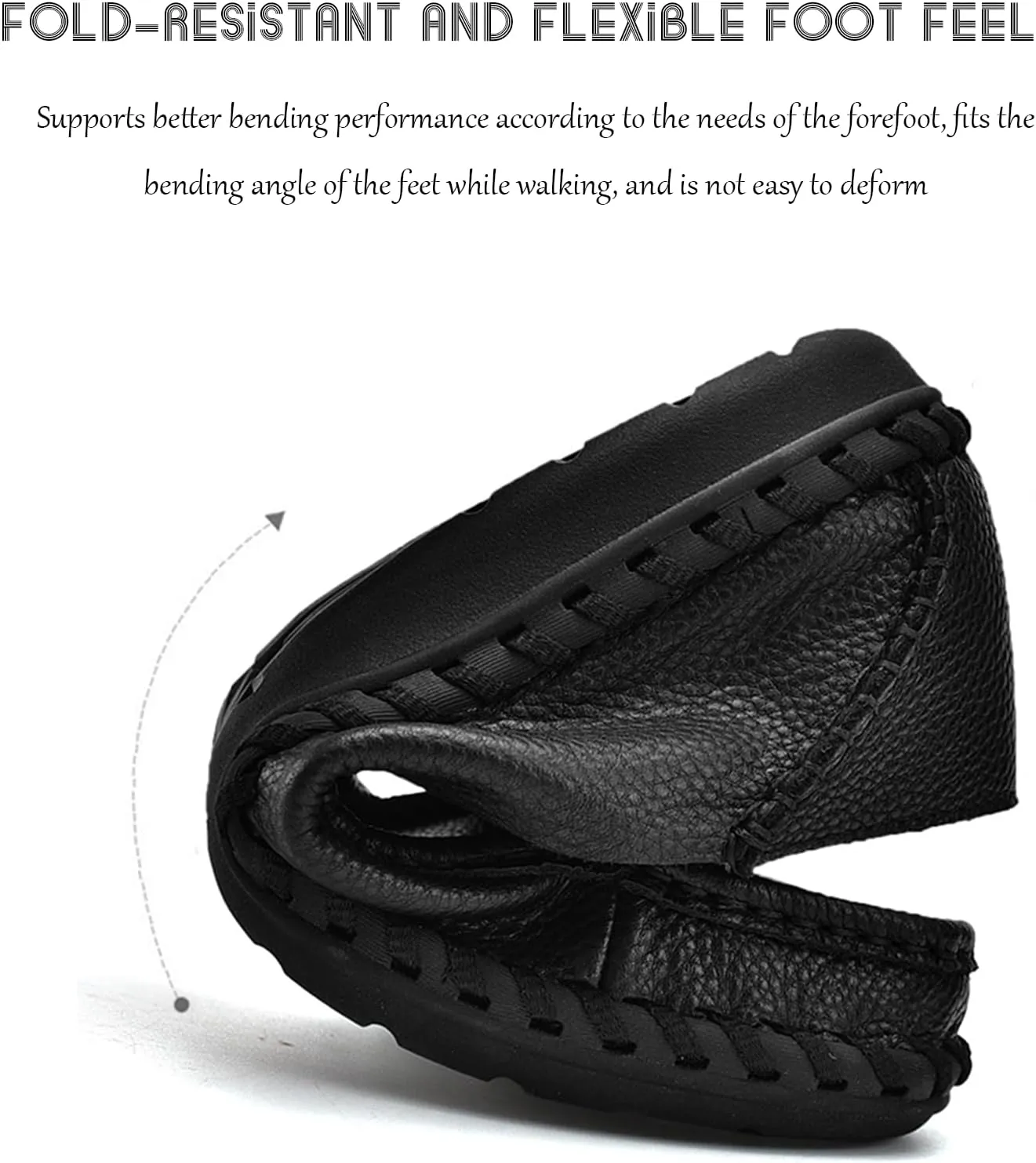 Men's Leather Hollow Flat Penny Loafers, Comfortable Round Wide Toe Soft-Soled Anti-Slip Slip-On Driving Moccasins, Work Business Walking Shoes