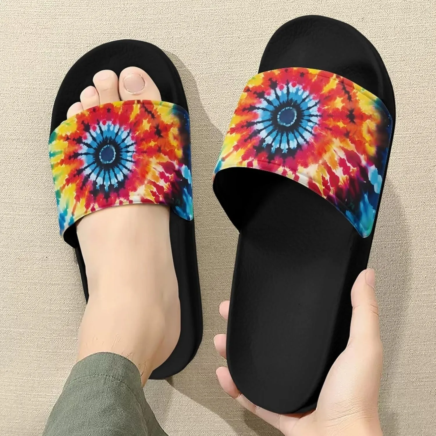 Mens Pillow House Sandals Ultimate Comfort Casual Slide Sandals Open Toe Non-Slip Slippers Water Friendly Soft Flat Shoes Single Band Shoes
