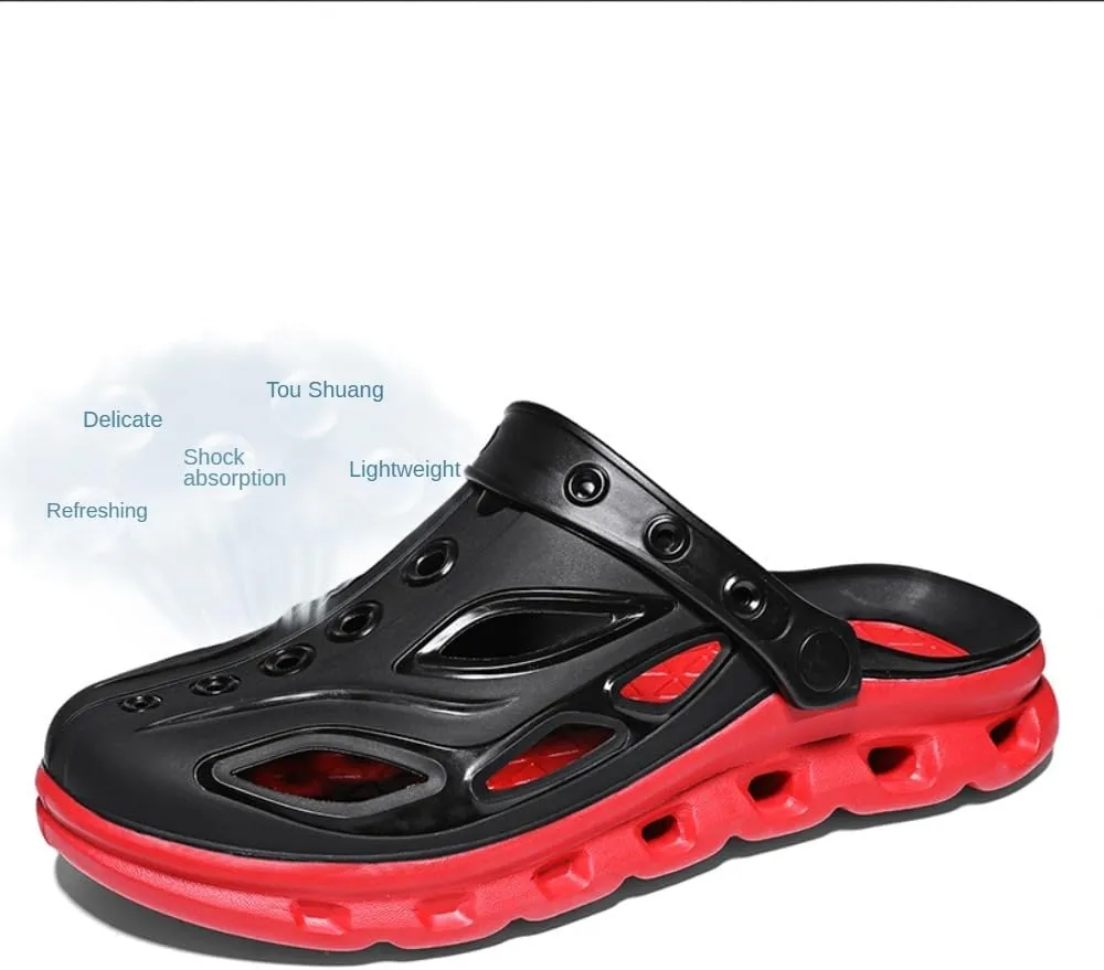 Men's Slip-Resistant Clogs Shoes ，Sandals- Soft, Breathable, Non-Slip and Easy to Clean- Ideal for Rainy Day Travel-Perfect for Beach, Kitchen, Home and Office