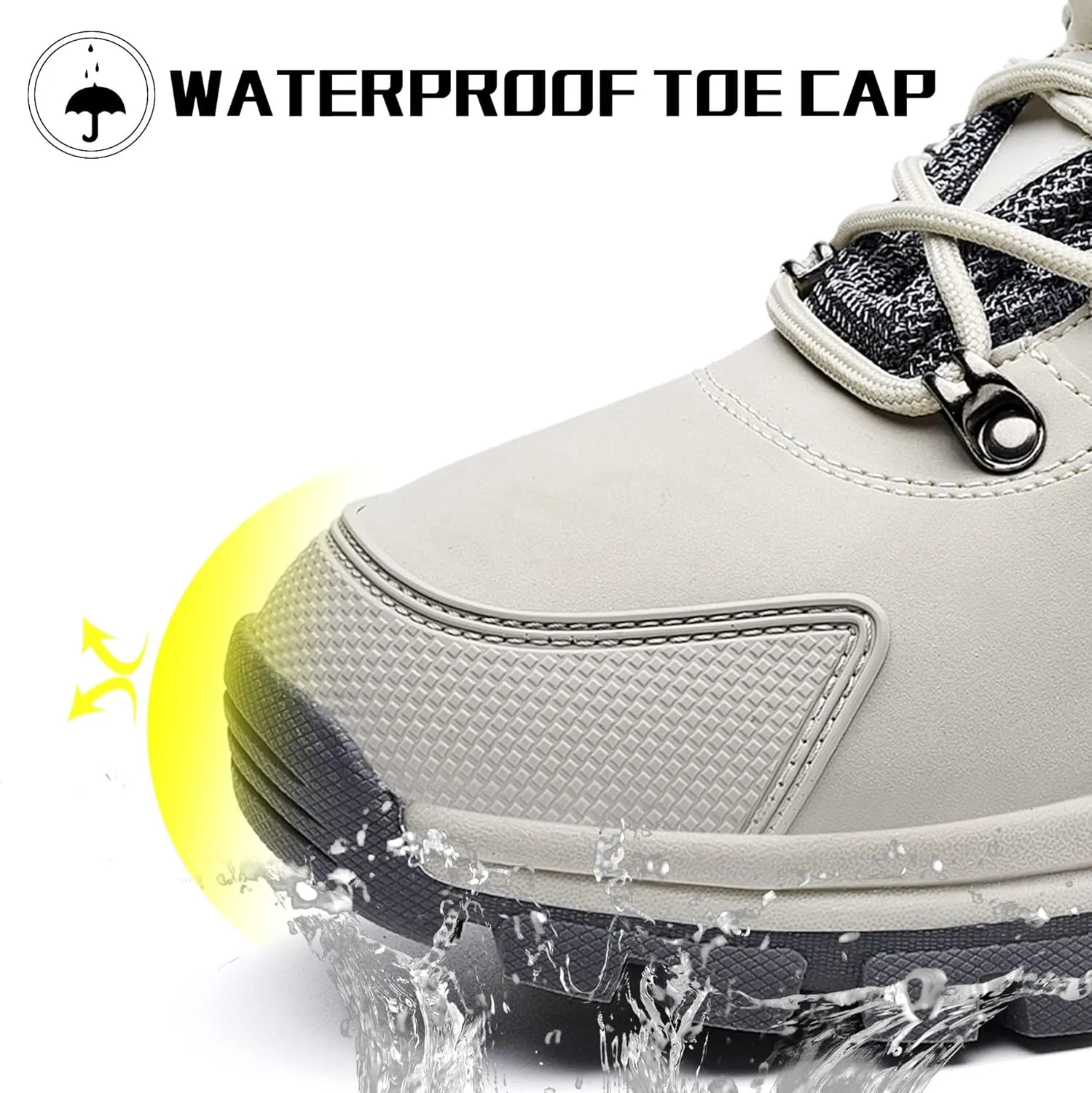 Mens Winter Snow Boots Women Waterproof Cold Weather Hiking Bootie Warm Fur Lined Casual Anti Slip Work Ankle Shoes