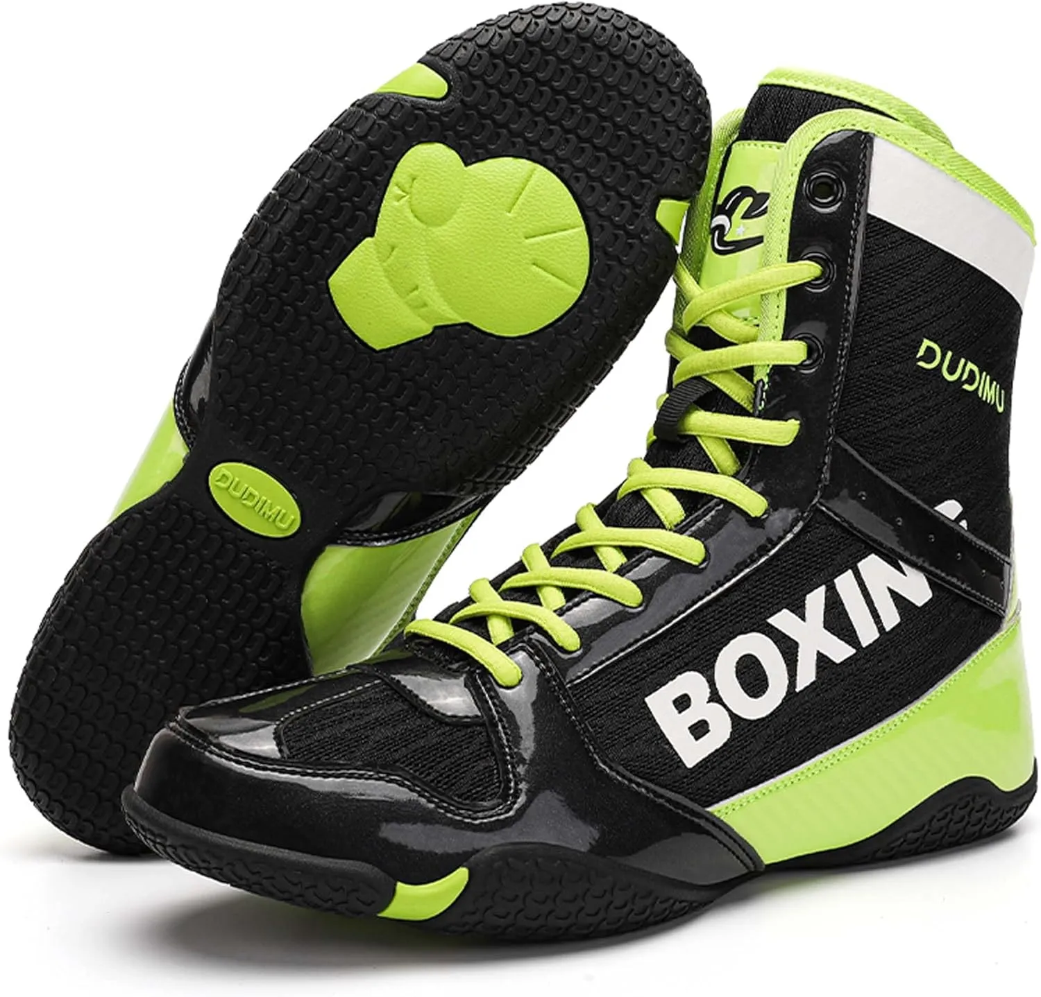 Men's Wrestling Boxing Shoes, Men's High Top Boxing Boots, All-Around Protection, Provides Stability, Breathable Mesh Upper, Sports, Fighting, Fitness, Weightlifting, Martial Arts