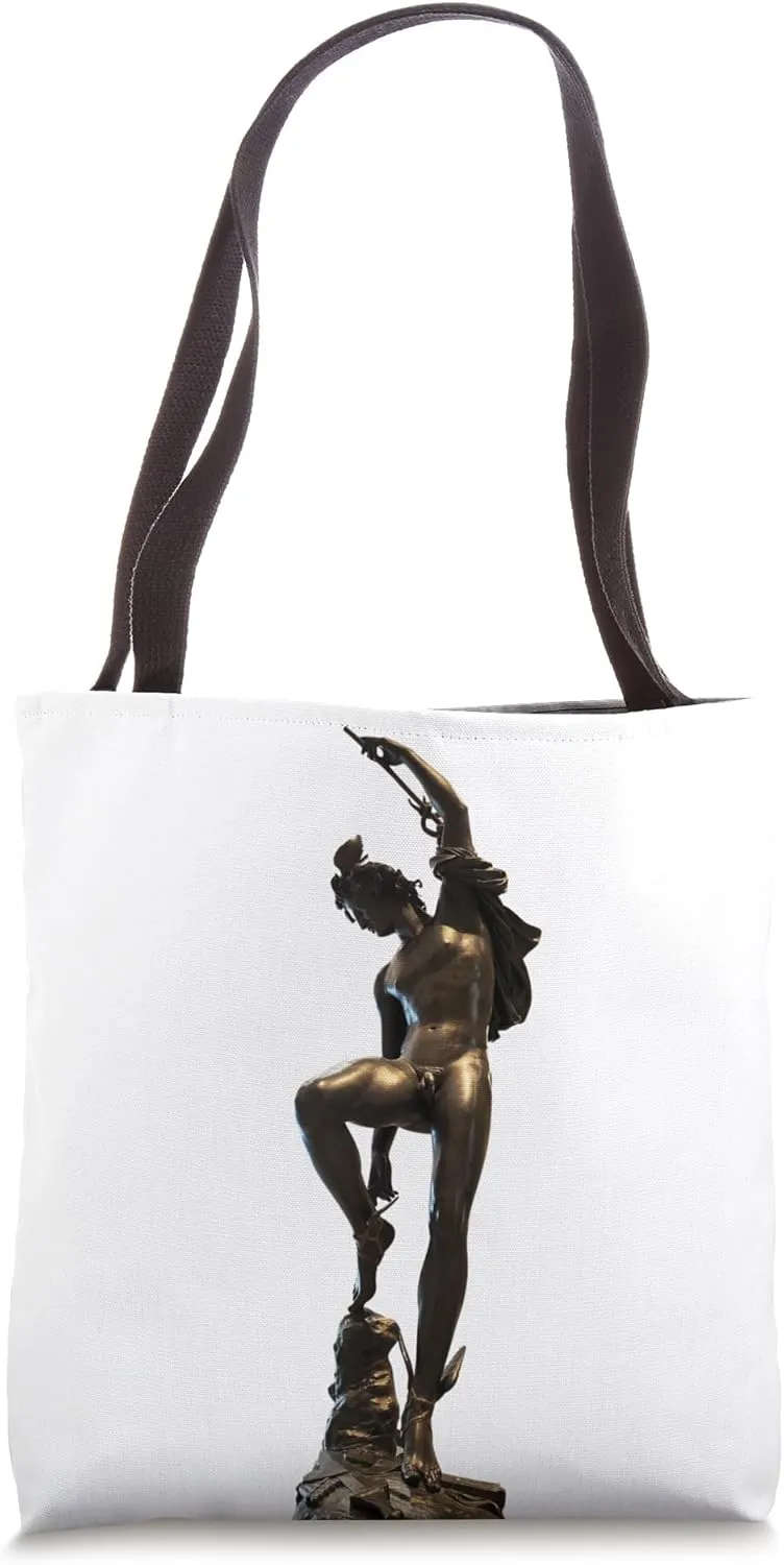 Mercury Fastening His Sandals Tote Bag