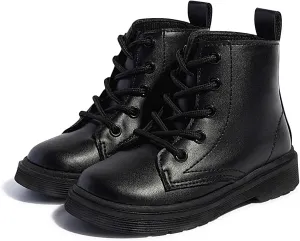 Miamooi Toddler Girls Boys Combat Ankle Boots Little Kid Waterproof Outdoor Chelsea Fall Booties Leather Comfort Shoes (Toddler/Little Kid)
