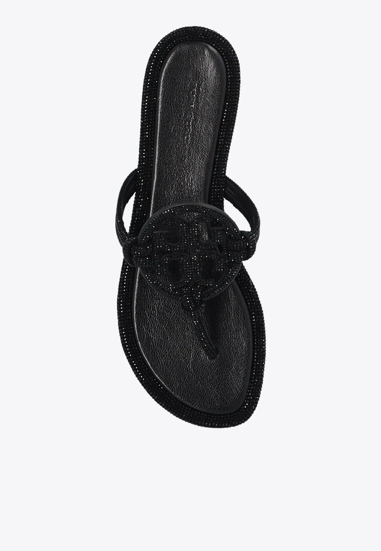 Miller Crystal Logo Knotted Thong Sandals