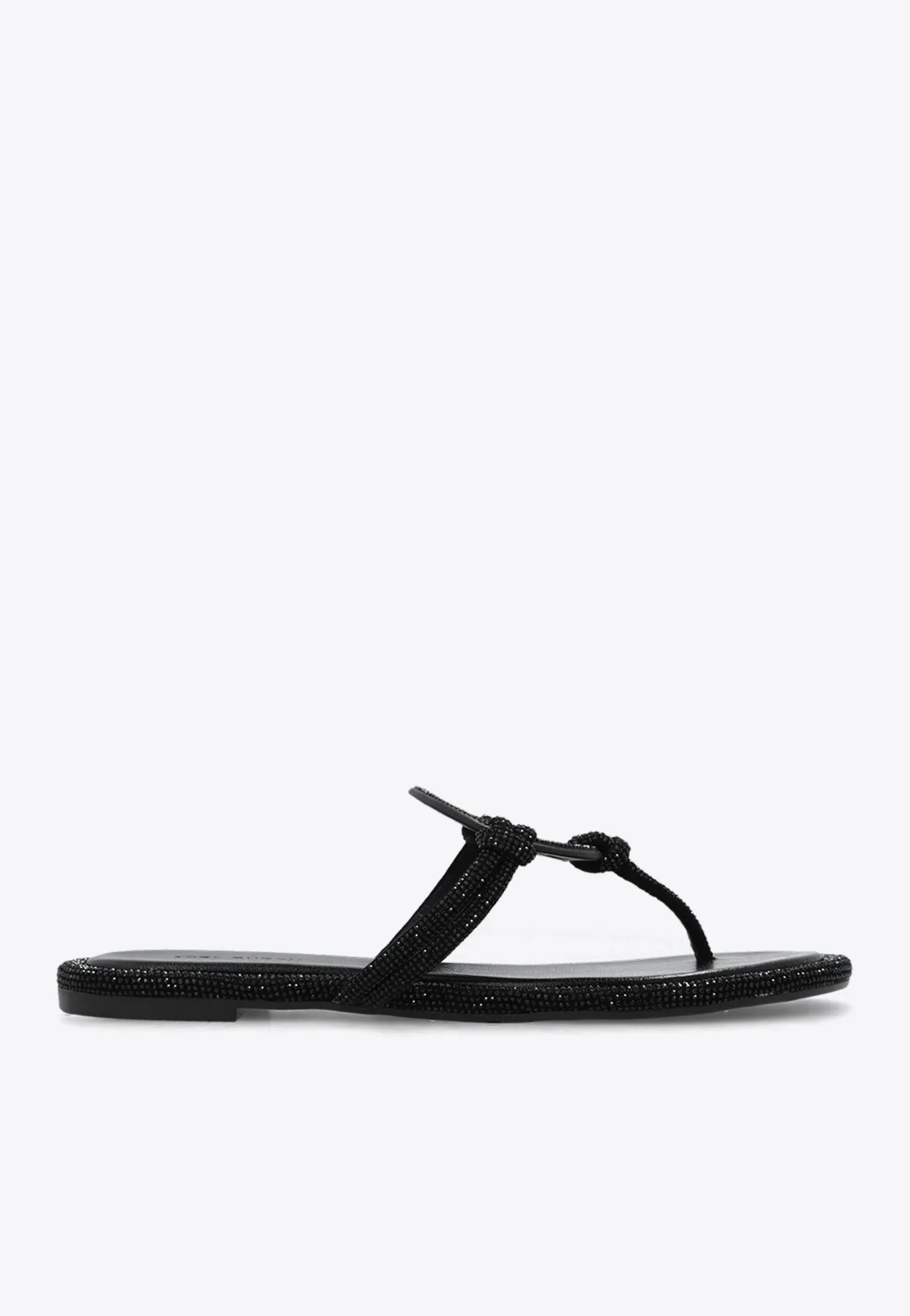 Miller Crystal Logo Knotted Thong Sandals