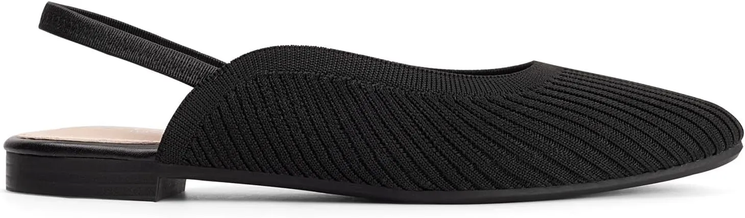 MUSSHOE Slingback Flats for Women Pointed Toe Flats for Women Dressy Comfort Work Office Shoes for Women