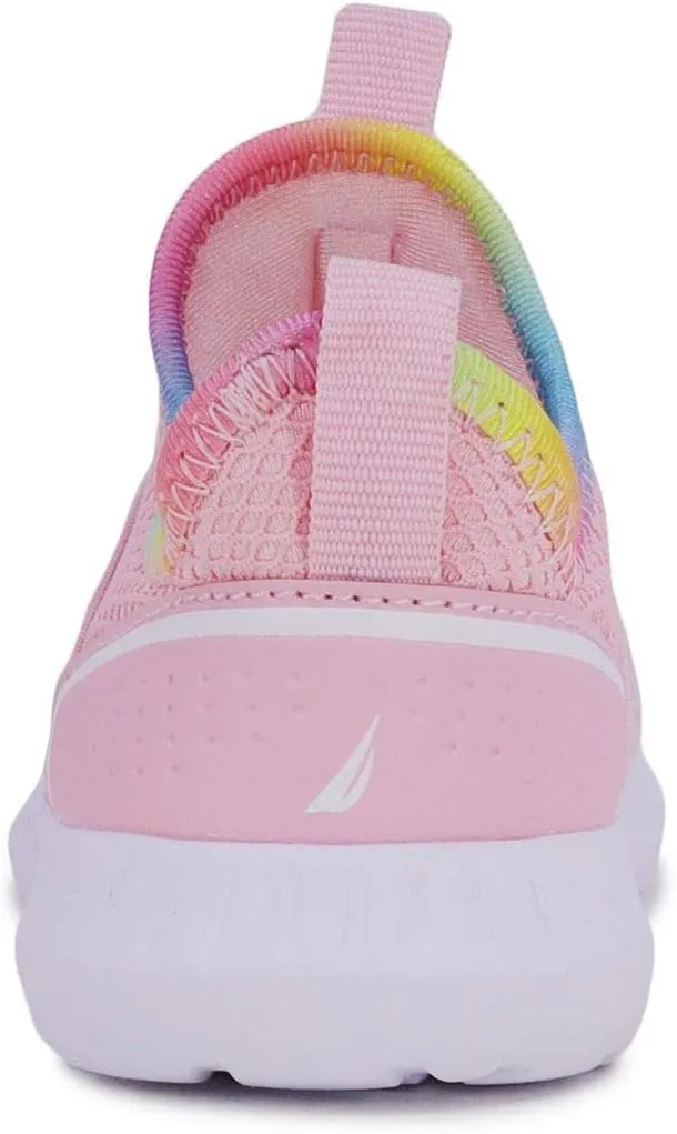 Nautica Girls' Slip-On Sneaker - Athletic Running Kids' Shoe for Walking, Running, Tennis, and Sports (Toddler/Little Kid)