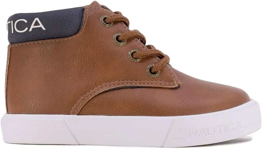 Nautica Kids Chukka Boots with Lace-Up and Zipper Ankle Bootie Design | Boys-Girls | Dress Shoes | Size for Toddler & Little Kids