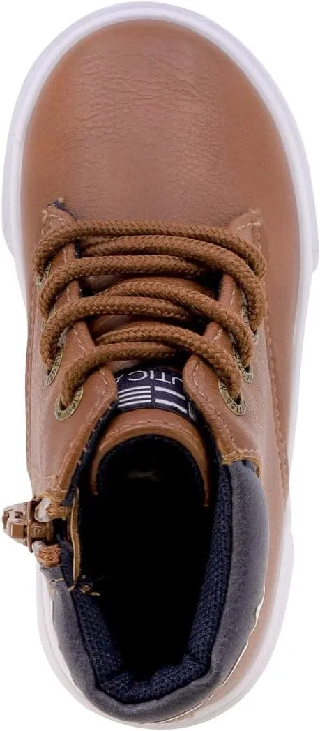 Nautica Kids Chukka Boots with Lace-Up and Zipper Ankle Bootie Design | Boys-Girls | Dress Shoes | Size for Toddler & Little Kids