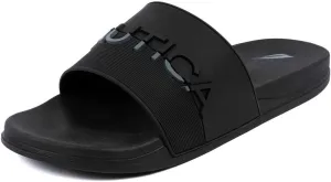Nautica Men's Slide Sandals – Comfortable Slip-On Pool & Beach Shoes with Cushioned Footbed for Casual Wear