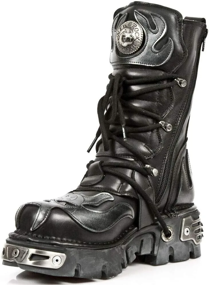New Rock mens Combat Boots