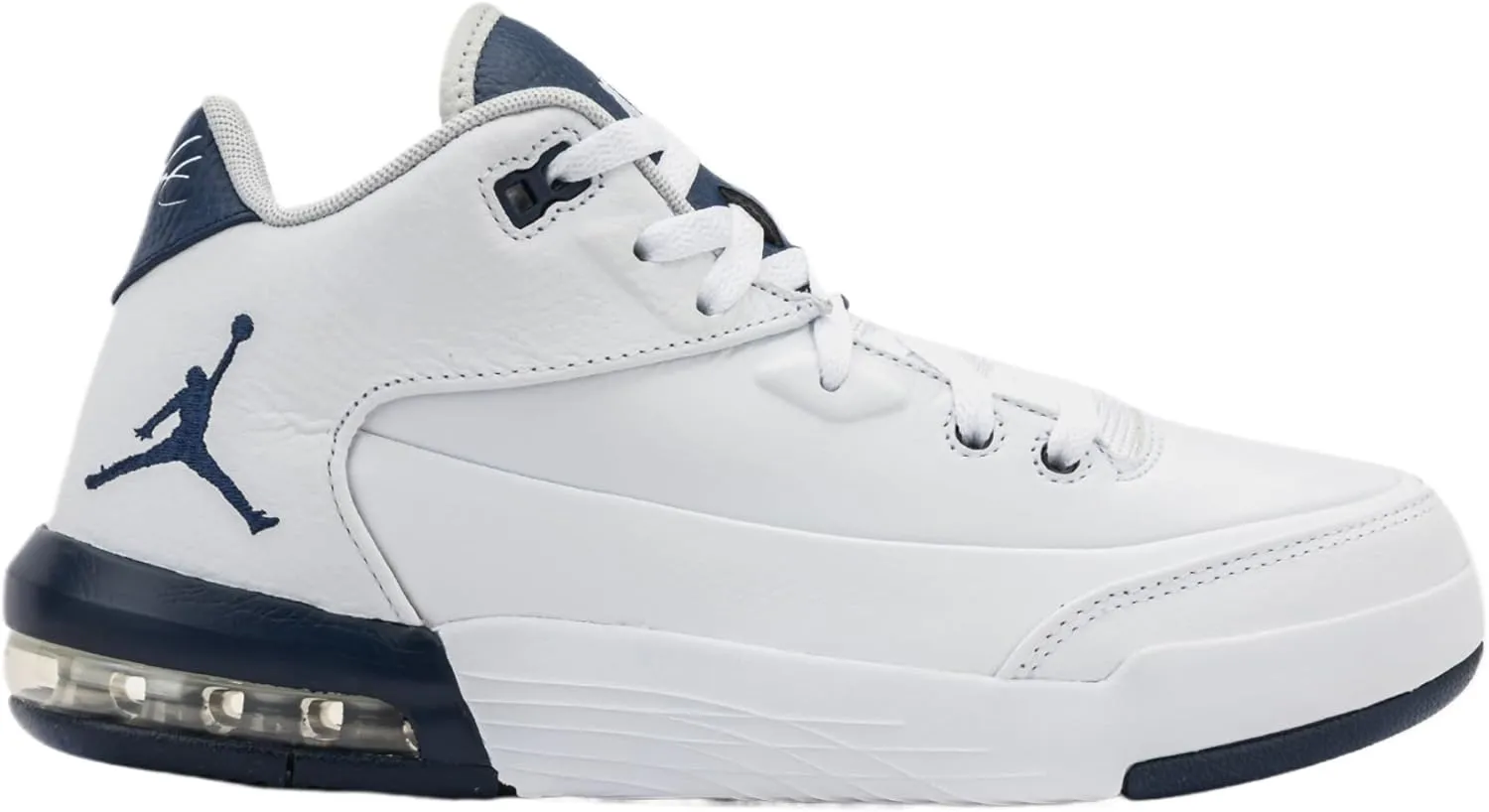 Nike Flight Origin 3 Mens Basketball Shoes (White/Midnight Navy/Neutral Grey)