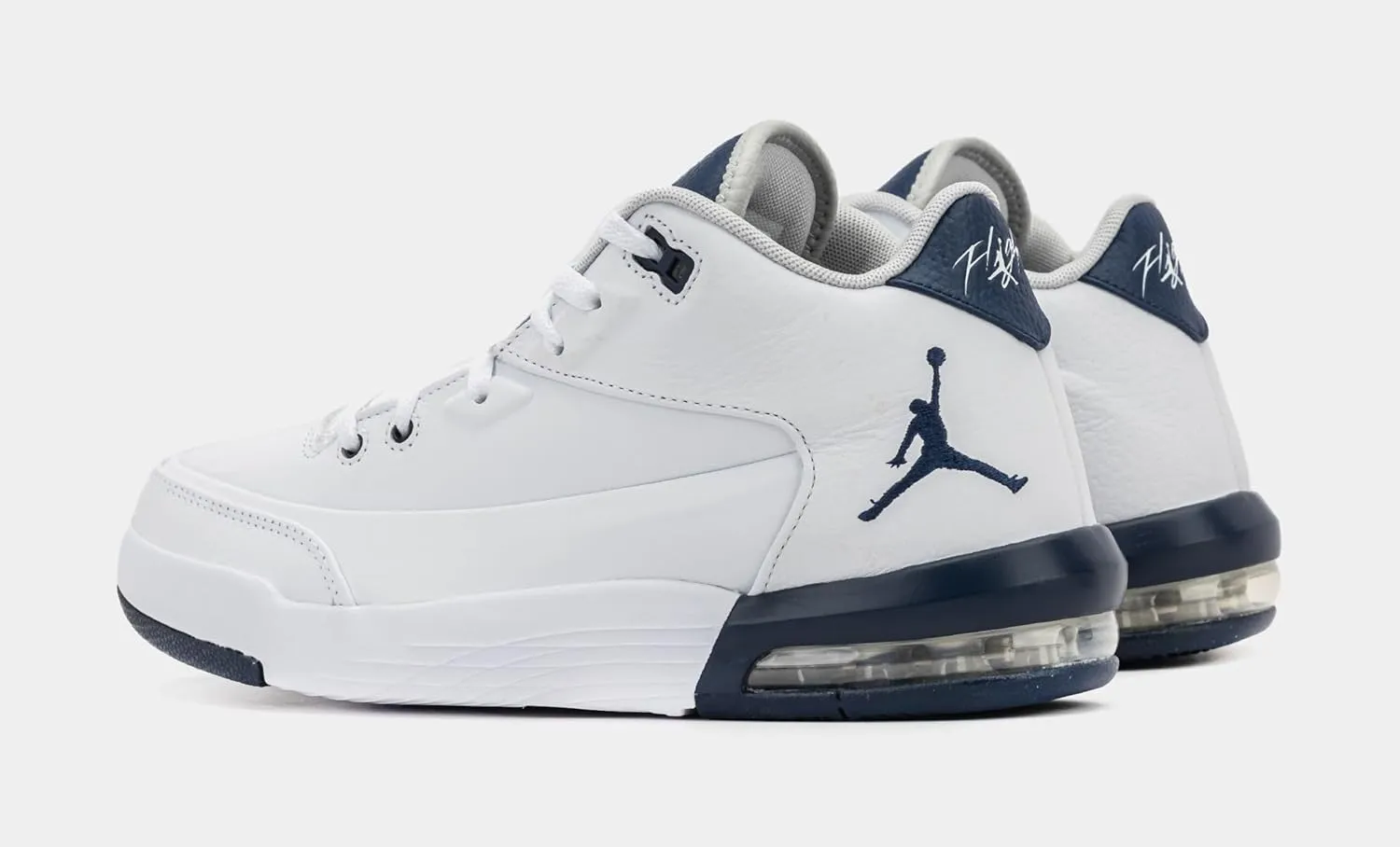 Nike Flight Origin 3 Mens Basketball Shoes (White/Midnight Navy/Neutral Grey)