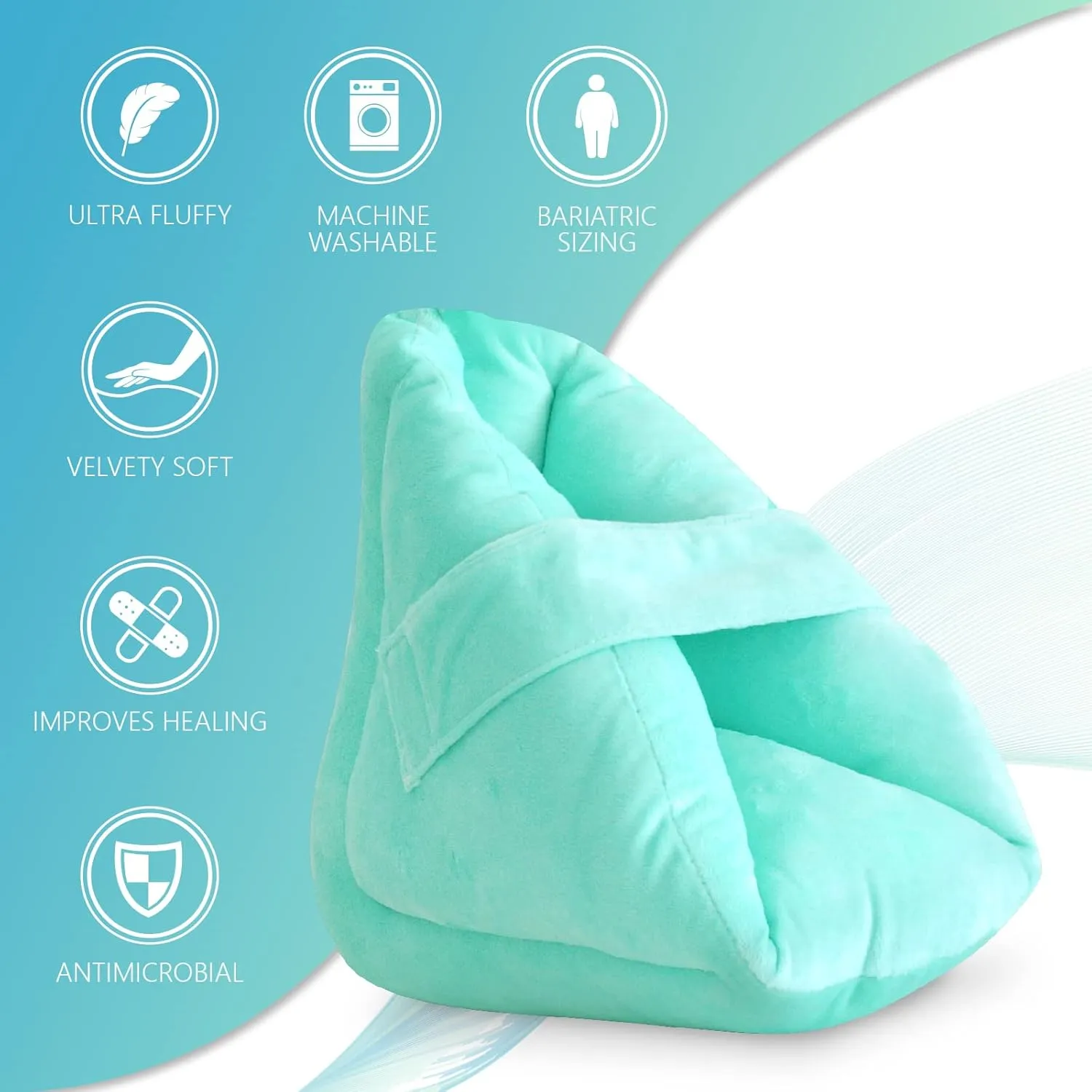 NYOrtho Heel Protector Pressure sores - 2 Ultra Soft Boots - 2 Double Layer Foot Pillows Pressure - Heel Protectors Bed - Standard Bariatric Size - Extra Gentle Velvet Fabric