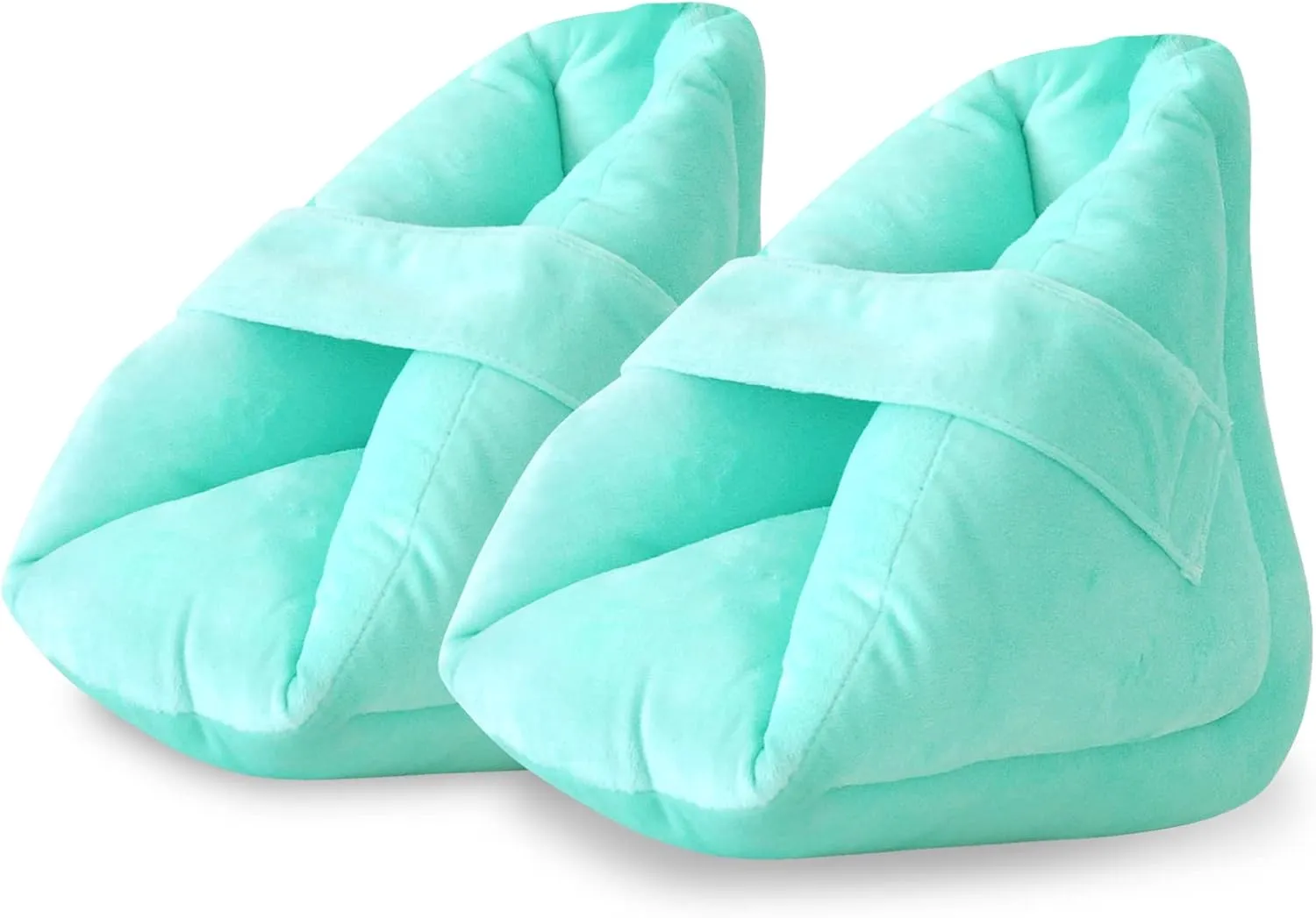 NYOrtho Heel Protector Pressure sores - 2 Ultra Soft Boots - 2 Double Layer Foot Pillows Pressure - Heel Protectors Bed - Standard Bariatric Size - Extra Gentle Velvet Fabric