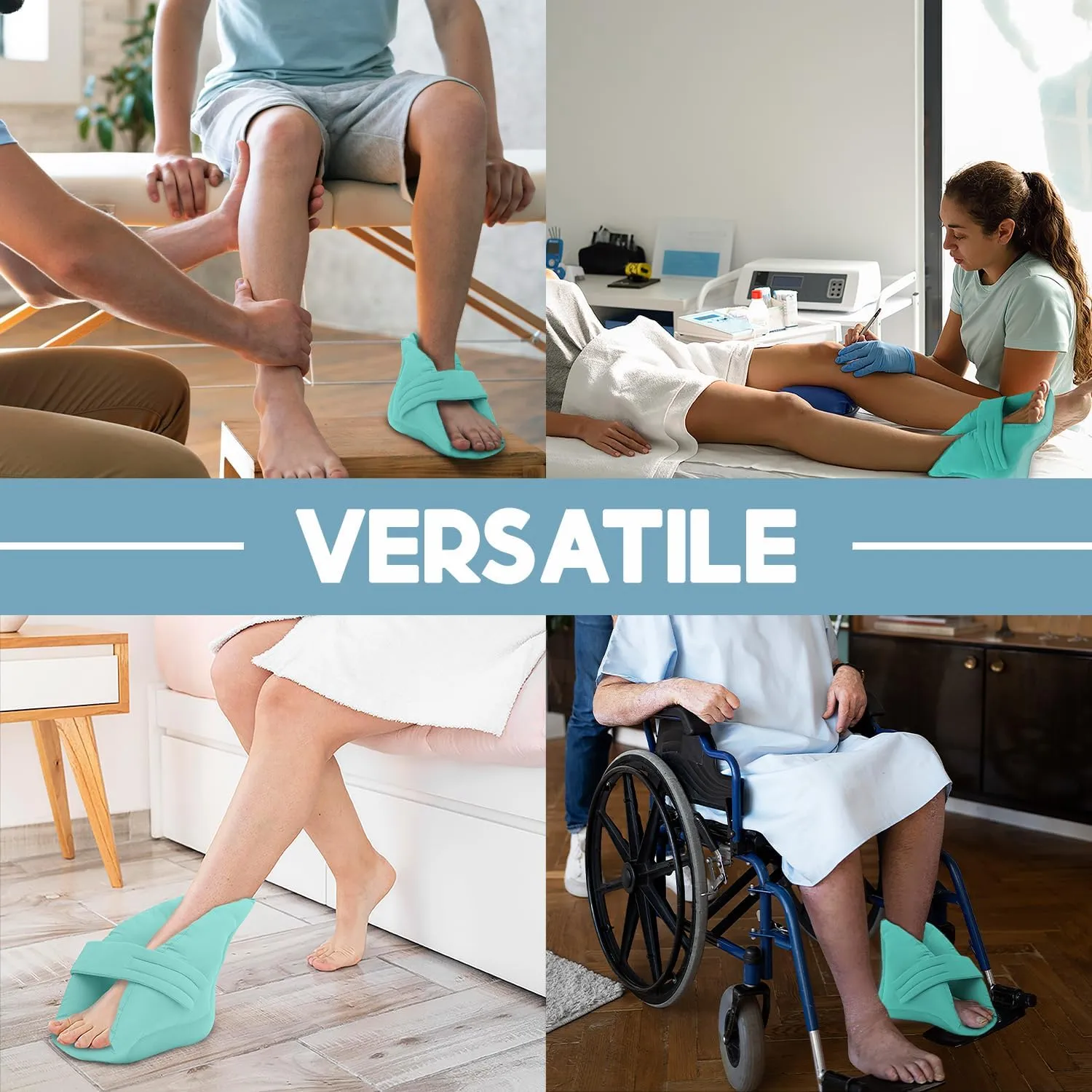 NYOrtho Heel Protector Pressure sores - 2 Ultra Soft Boots - 2 Double Layer Foot Pillows Pressure - Heel Protectors Bed - Standard Bariatric Size - Extra Gentle Velvet Fabric