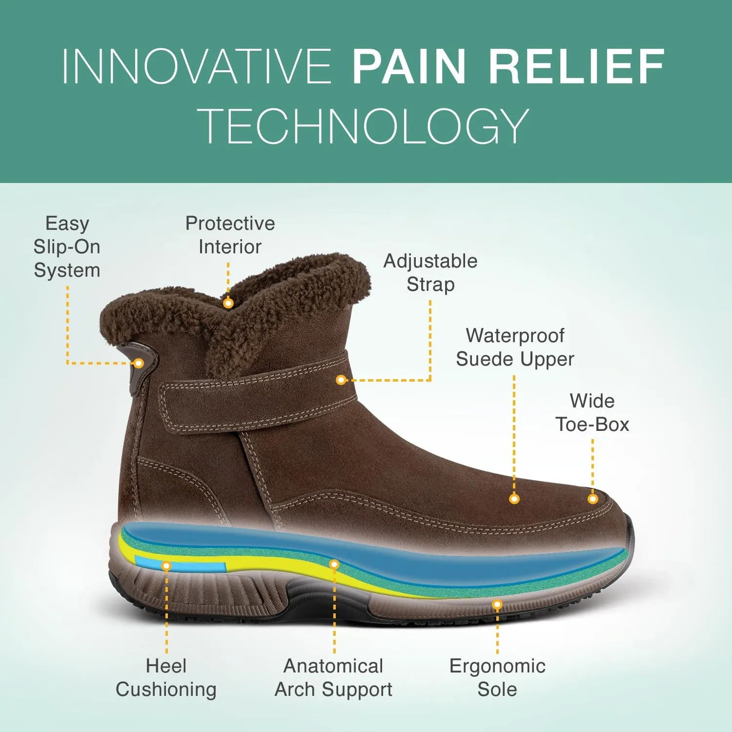 Orthofeet Women's Orthopedic Bliss Boots for Foot Pain Relief
