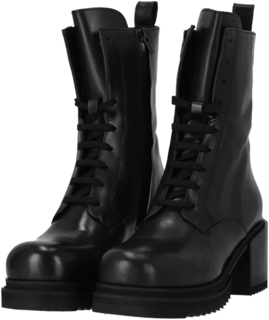 Pinko Women's Hon Amphibian Calf Leather Combat Boots