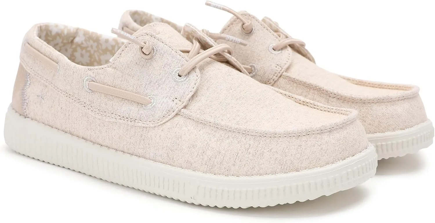 PITAS Santorini Women's Slip-On Shoes | Lightweight Comfortable Casual Shoes | Stylish Daily Wear Loafers for Women | Beige