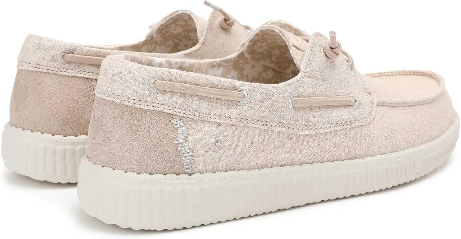 PITAS Santorini Women's Slip-On Shoes | Lightweight Comfortable Casual Shoes | Stylish Daily Wear Loafers for Women | Beige