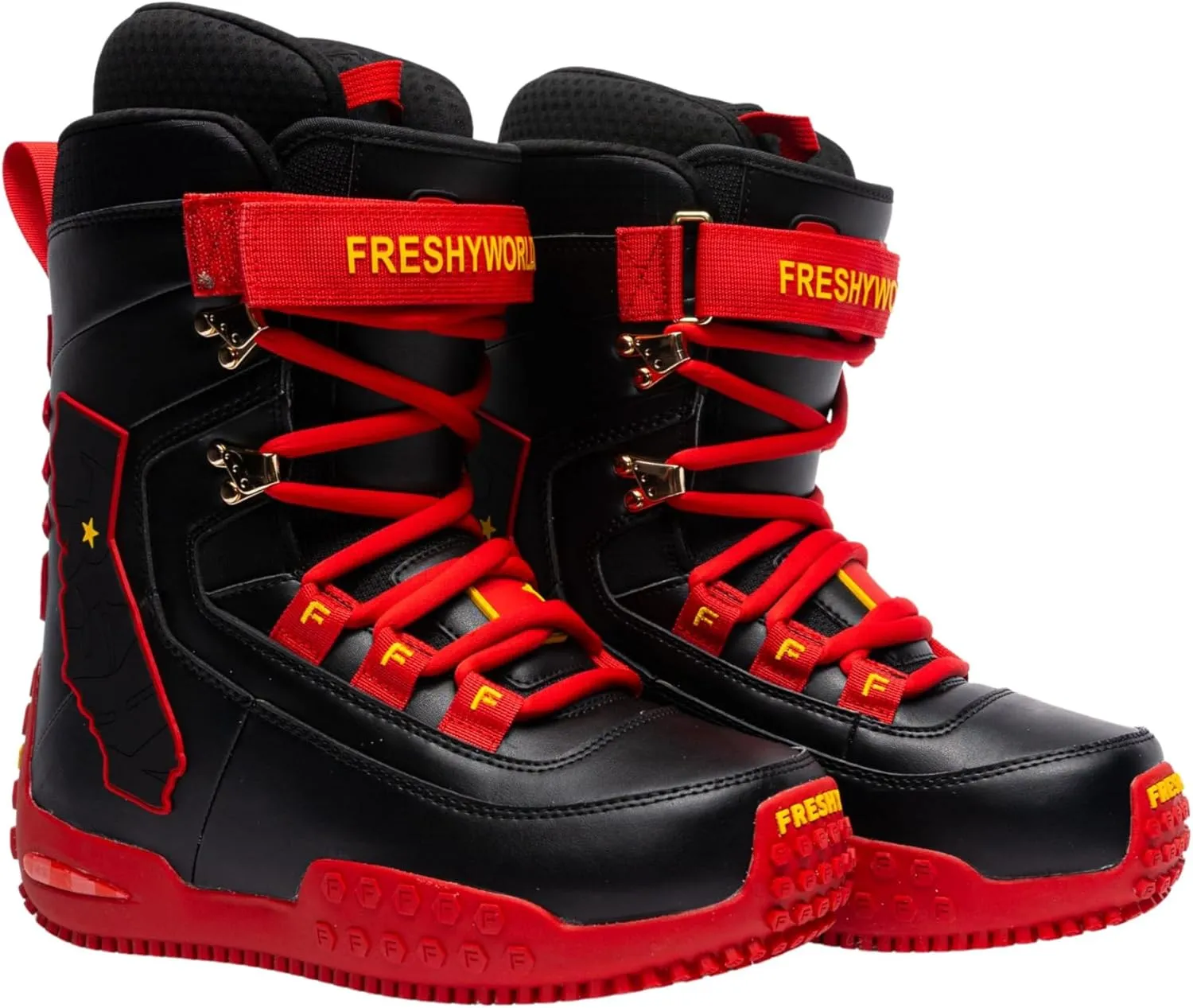 Pow Stomps Snowboard Boots, Waterproof. Custom-Fit Liner - Medium Flex for Snowboarding. Lightweight Durable Shoes