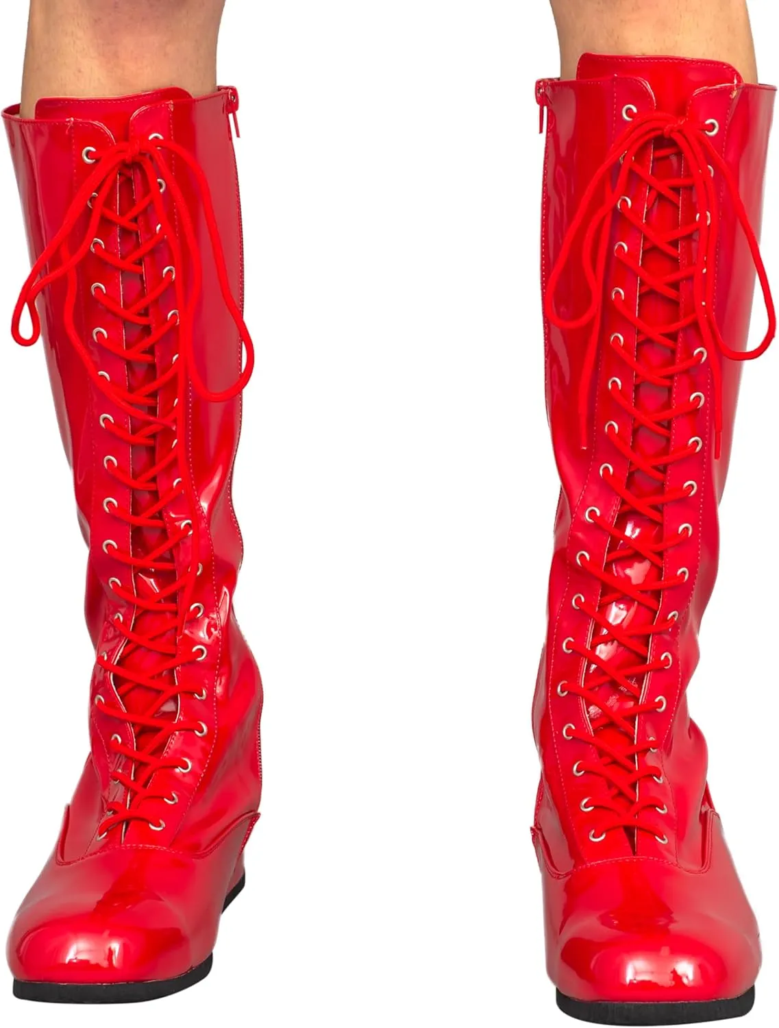 Pro Wrestling Costume Boots Super Hero Wrestler Halloween Cosplay
