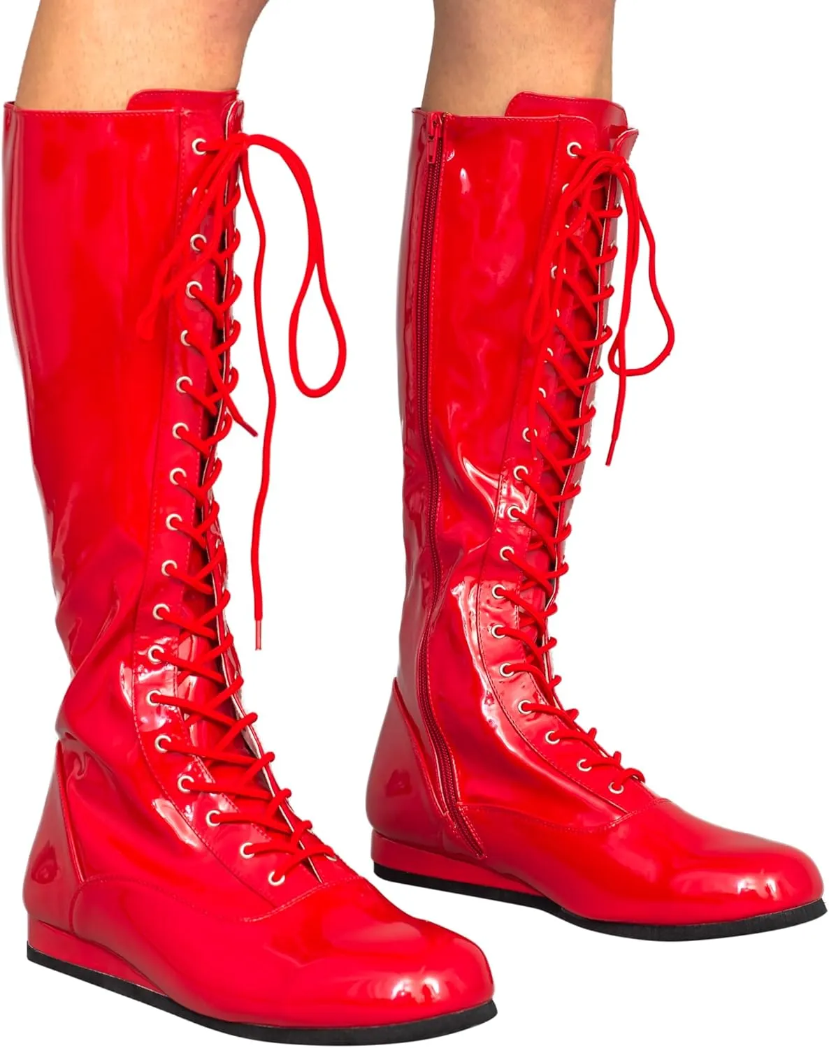 Pro Wrestling Costume Boots Super Hero Wrestler Halloween Cosplay