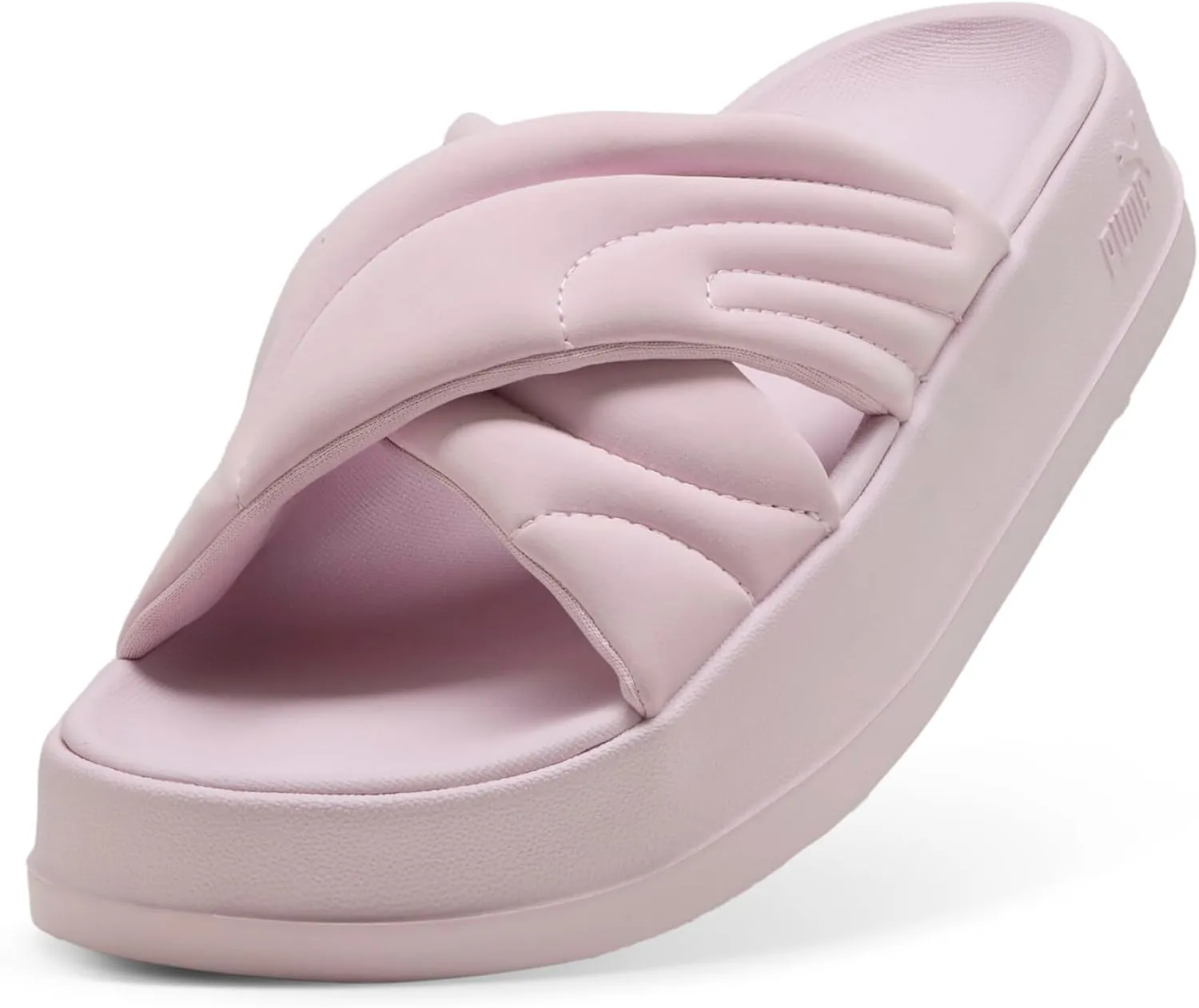 PUMA Women's Leadcat Platform Slide Sandals, Peaceful Blue-White, 8