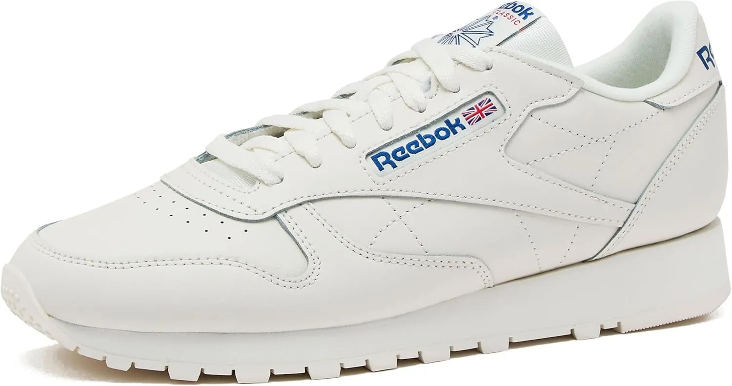 Reebok Men's Classic Leather Sneakers Black Or White Tennis Shoes