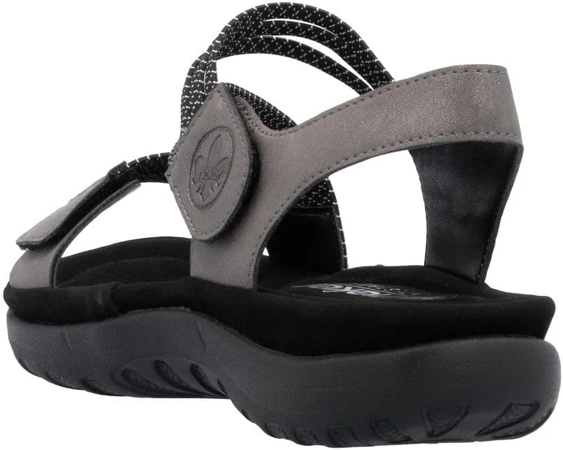 Rieker 64870 Franja Women's Strap Sandals – Comfortable Lightweight Hiking Footwear with Adjustable Hook and Loop Closures, Flexible Sole for Everyday Wear