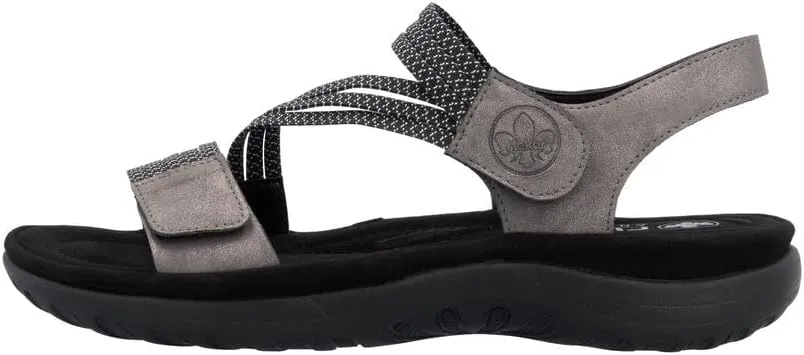 Rieker 64870 Franja Women's Strap Sandals – Comfortable Lightweight Hiking Footwear with Adjustable Hook and Loop Closures, Flexible Sole for Everyday Wear