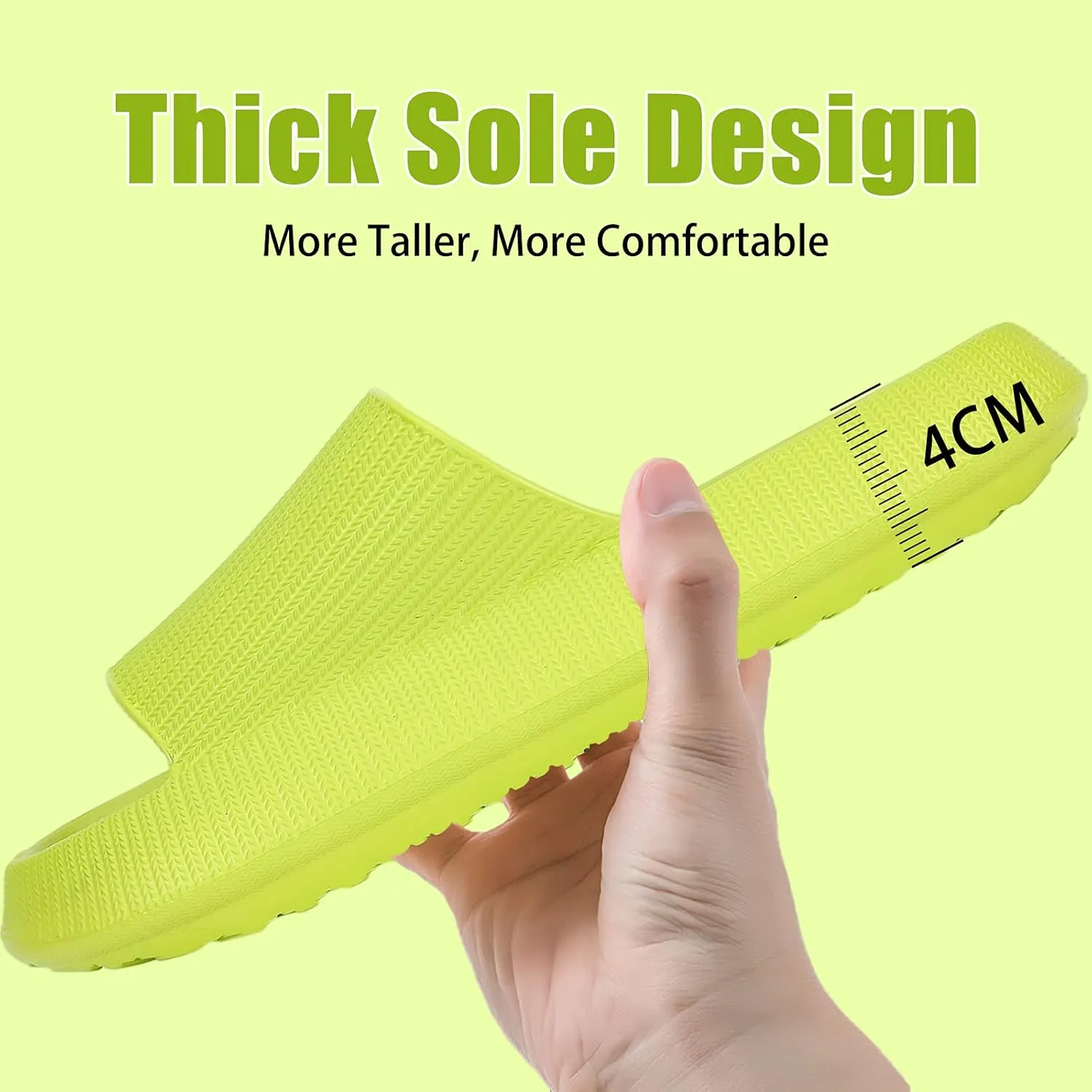 rosyclo Cloud Slippers for Women and Men, Pillow House Slippers Shower Shoes Indoor Slides Bathroom Sandals, Ultimate Comfort, Lightweight, Thick Sole, Non-Slip, Easy to Clean