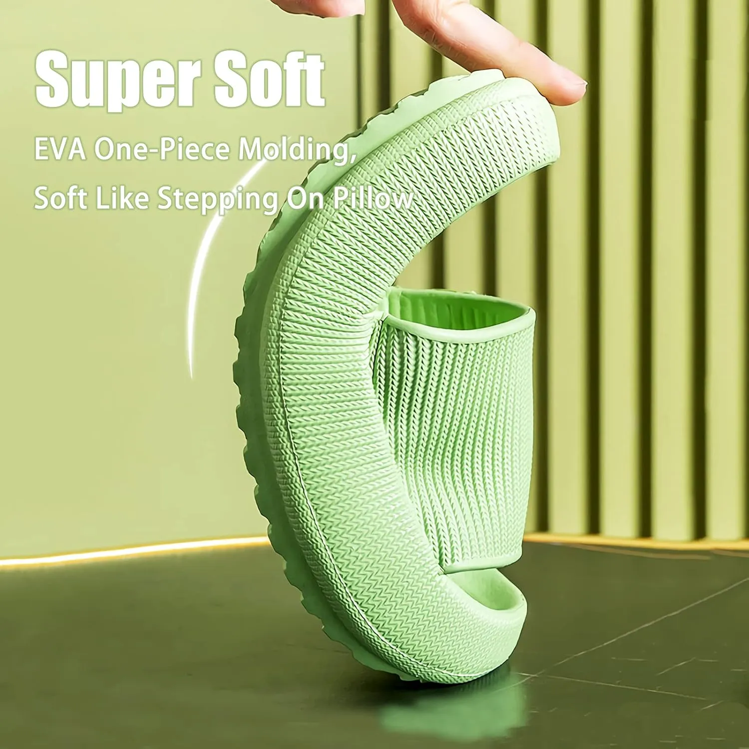rosyclo Cloud Slippers for Women and Men, Pillow House Slippers Shower Shoes Indoor Slides Bathroom Sandals, Ultimate Comfort, Lightweight, Thick Sole, Non-Slip, Easy to Clean