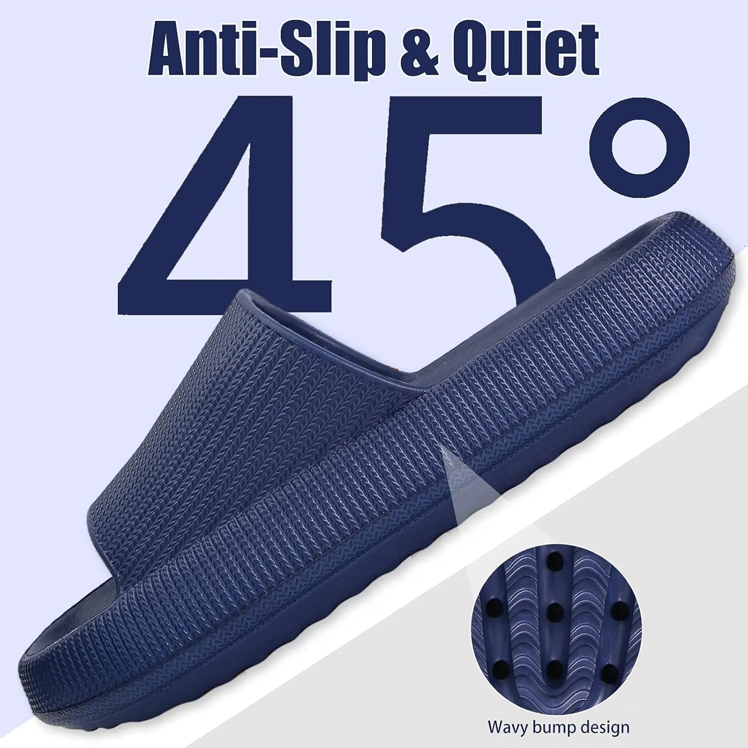 rosyclo Cloud Slippers for Women and Men, Pillow House Slippers Shower Shoes Indoor Slides Bathroom Sandals, Ultimate Comfort, Lightweight, Thick Sole, Non-Slip, Easy to Clean