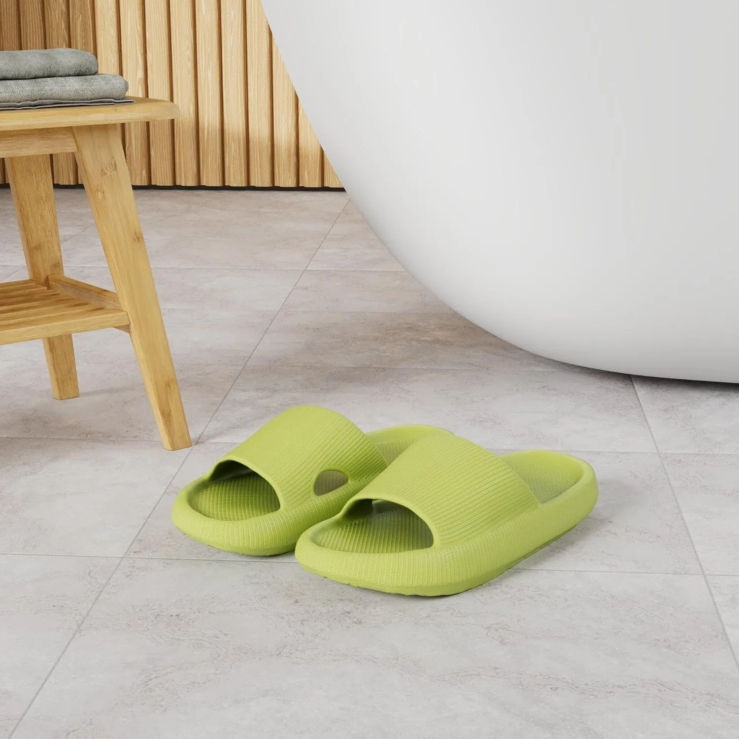 rosyclo Cloud Slippers for Women and Men, Pillow House Slippers Shower Shoes Indoor Slides Bathroom Sandals, Ultimate Comfort, Lightweight, Thick Sole, Non-Slip, Easy to Clean