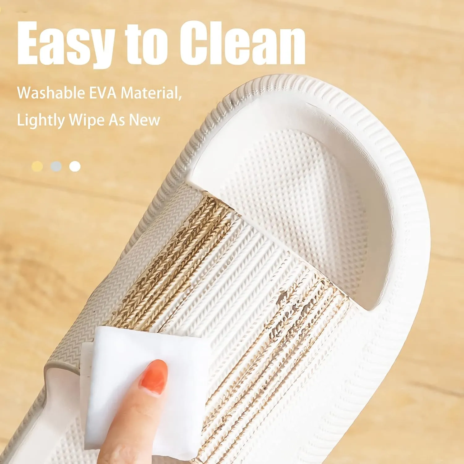 rosyclo Cloud Slippers for Women and Men, Pillow House Slippers Shower Shoes Indoor Slides Bathroom Sandals, Ultimate Comfort, Lightweight, Thick Sole, Non-Slip, Easy to Clean
