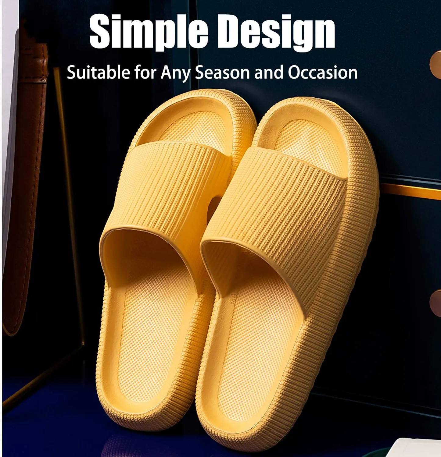 rosyclo Cloud Slippers for Women and Men, Pillow House Slippers Shower Shoes Indoor Slides Bathroom Sandals, Ultimate Comfort, Lightweight, Thick Sole, Non-Slip, Easy to Clean
