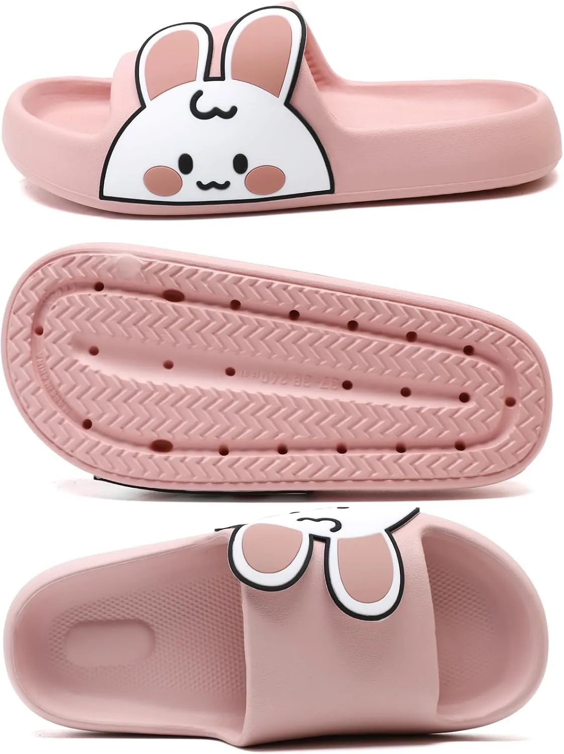 Sandals for Girls and Boys,Mens Slippers Sandals for Women,EVA Anti-Slip Indoor & Outdoor Kids Slippers Smile Face Open Toe Spa Bath Pool Gym House Casual Shower Shoes