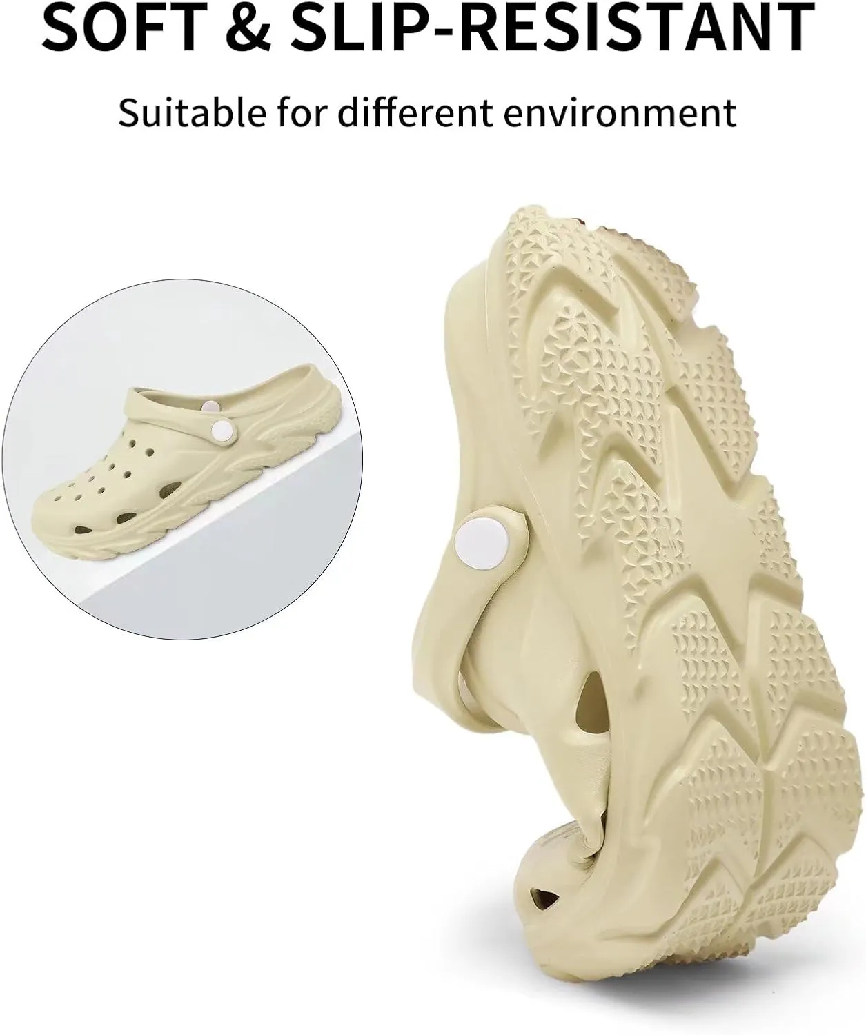Scecocrs Women's Garden Clogs, Slip-on Comfort Sandals with Arch Support
