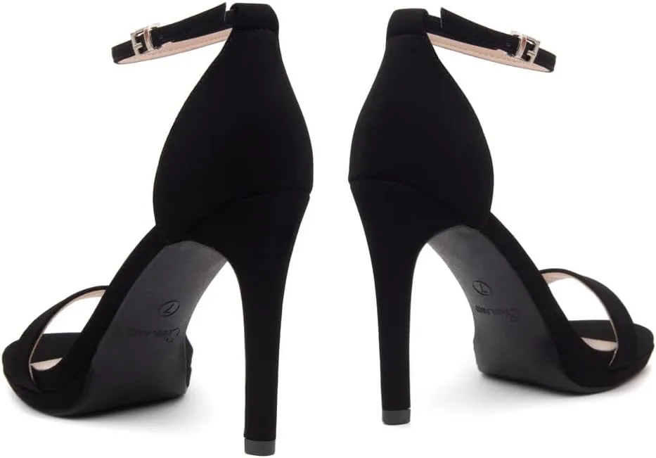 Shoe Land Women’s High Heels – Open Toe Stiletto Heels with Adjustable Ankle Strap | Dressy Sexy Strappy Heeled Sandals for Wedding, Prom, Party & Evening Wear