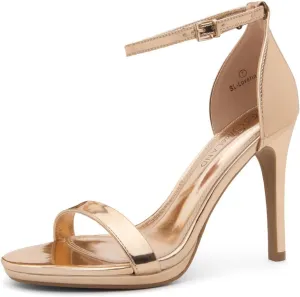 Shoe Land Women’s High Heels – Open Toe Stiletto Heels with Adjustable Ankle Strap | Dressy Sexy Strappy Heeled Sandals for Wedding, Prom, Party & Evening Wear