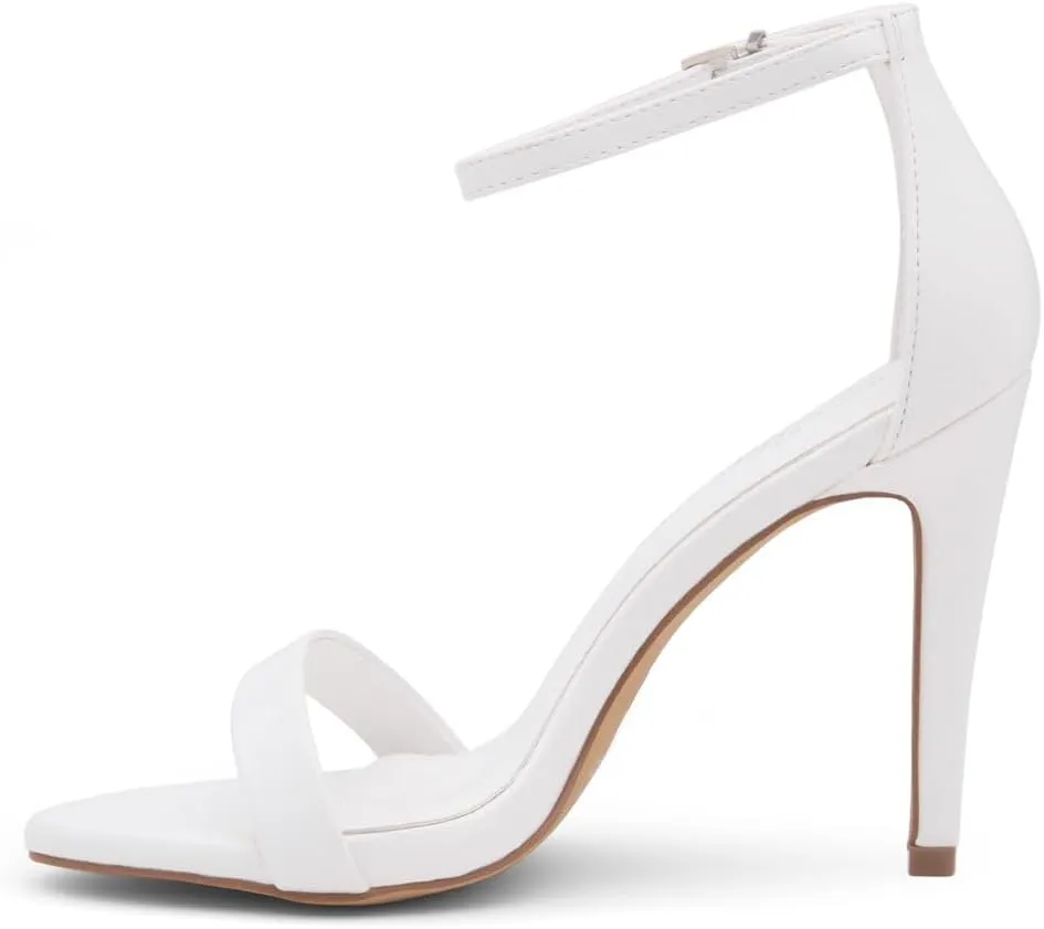 Shoe Land Women’s High Heels – Open Toe Stiletto Heels with Adjustable Ankle Strap | Dressy Sexy Strappy Heeled Sandals for Wedding, Prom, Party & Evening Wear