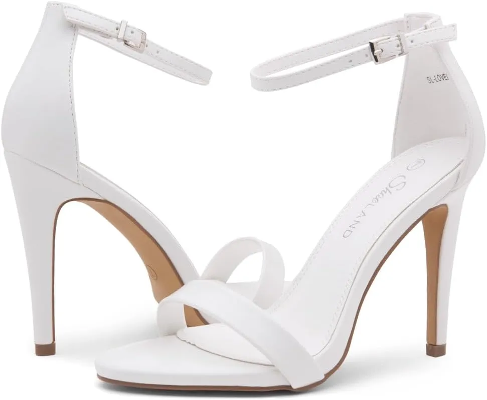 Shoe Land Women’s High Heels – Open Toe Stiletto Heels with Adjustable Ankle Strap | Dressy Sexy Strappy Heeled Sandals for Wedding, Prom, Party & Evening Wear