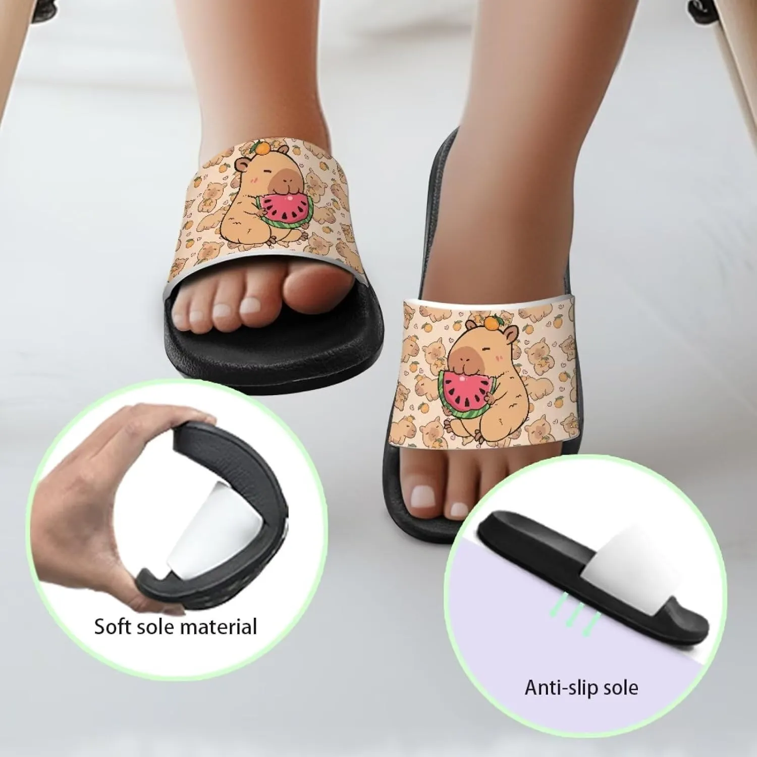 Slides for Boys Girls Quick Drying Kids Slides Sandals Non-Slip