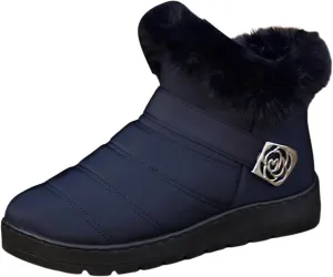 Snow Boots for Women Platform Boots 2024 Winter Warm Outdoor Waterproof Plush Insulation Flat Bottom Short Boots