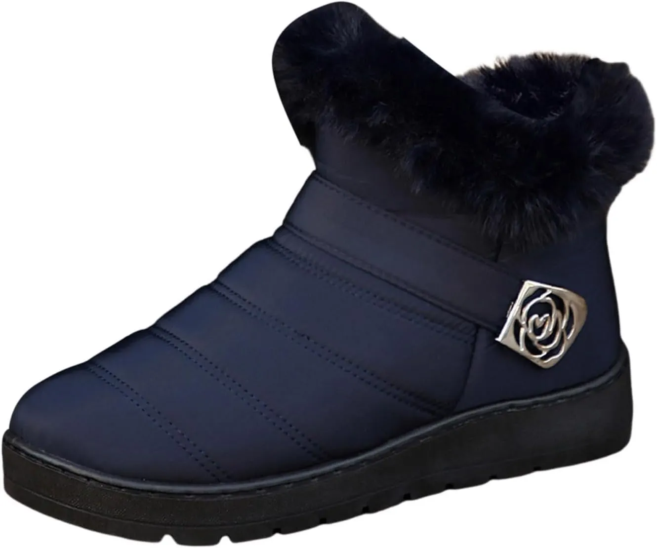 Snow Boots for Women Platform Boots 2024 Winter Warm Outdoor Waterproof Plush Insulation Flat Bottom Short Boots