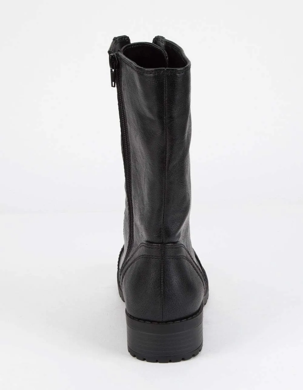 Soda Topshoe Dome Mid Calf Height Women's Military Combat Boots