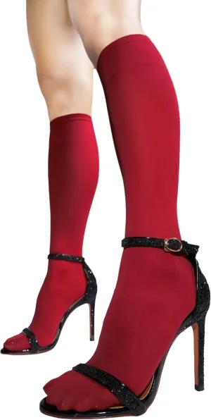 sofsy 40 Den Everyday Comfort – Italian-Made Opaque Nylon Knee High Socks for Women | Full Support Colored Tube Stockings