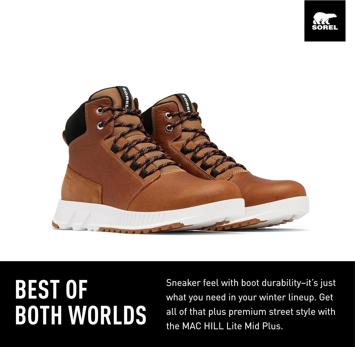 SOREL Men's Mac Hill Lite Mid Plus Waterproof Boot